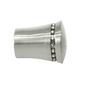 Ακρο Κουρτινόβεργας T3130 Φ25Mm Inox Strass