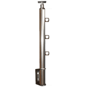 Κολόνα 100cm Φ40mm για 3 βέργες με στήριξη πλάι (7131.9)