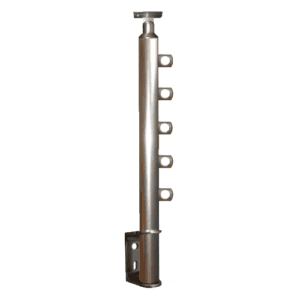 Κολόνα 100cm Φ40mm για 5 βέργες με στήριξη πλάι (7151.9)
