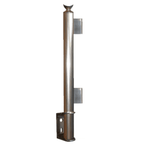 Κολόνα 100cm Φ40mm για 1 τζάμι με στήριξη πλάι (7201)