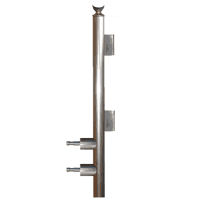 Κολόνα 100cm Φ40mm για 1 τζάμι με στήριξη δίπλα (7202)