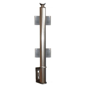 Κολόνα 100cm Φ40mm για 2 τζάμια με στήριξη πλάι (7221)