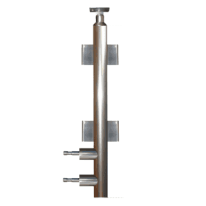 Κολόνα 100cm Φ40mm για 2 τζάμια με στήριξη δίπλα (7222.9)