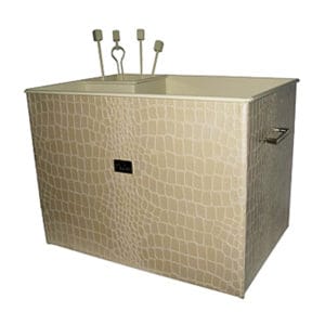 Κάδος - Ξυλοθηκη Τζακιού Σειρά Κρόκο Εκρού Σετ Τζακιού 20-222-big