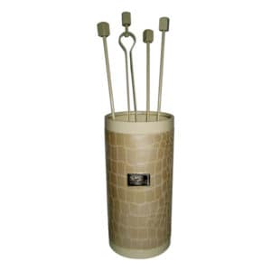 Σετ Εργαλειων Τζακιου Κυλινδρος Μικρος Σειρα Κρόκο Εκρού Tsilias (228)