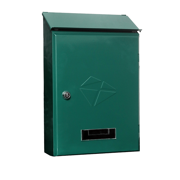 Γραμματοκιβωτιο Μεταλλικο TX0081 Λευκο - Μαυρο - Πρασινο Housebird 65-TX0081-green