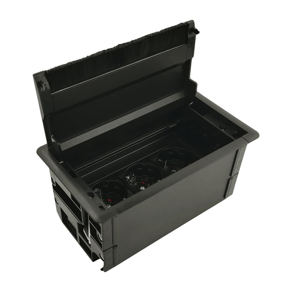 Κρυφό πολύπριζο box (μαύρο)