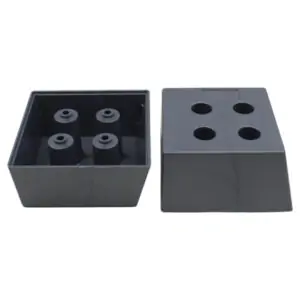 Πόδι επίπλων πλαστικό LEON 81 x 81 x 40mm (γκρι)