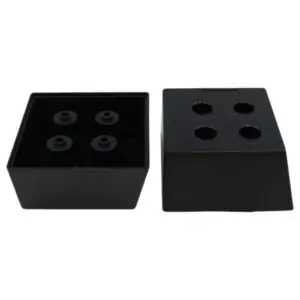 Πόδι επίπλων πλαστικό LEON 81 x 81 x 40mm (μαύρο)