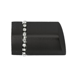 Ακρο Κουρτινόβεργας Φ25mm Strass Μαύρο