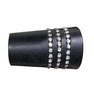 Ακρο κουρτινόβεργας Λέρος Φ25 Strass Μαύρο