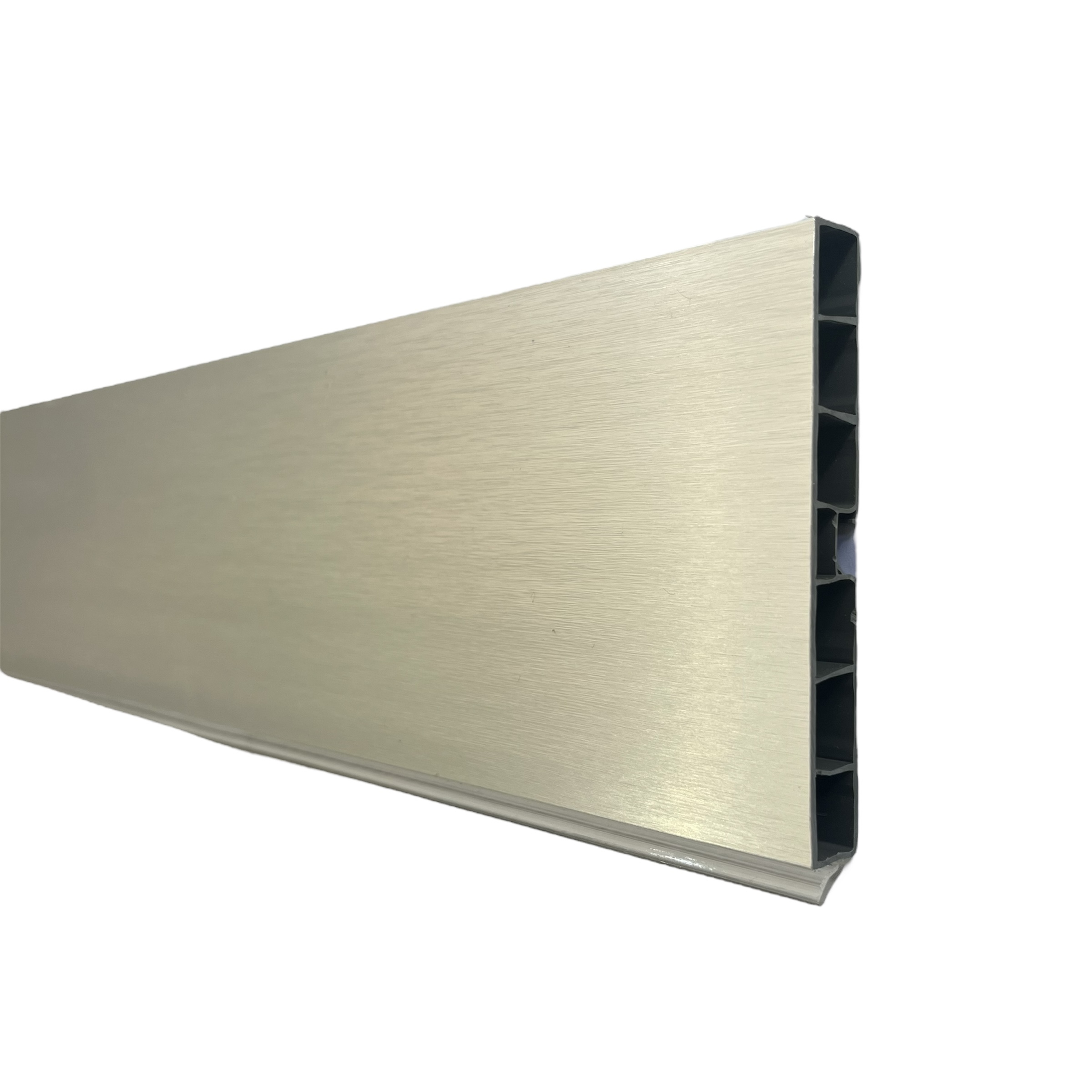 Μπάζα Πλαστική 10Cm Ύψος (Inox) 390Cm Μάκρος