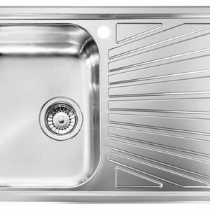 Ανοξείδωτος Νεροχύτης Κουζίνας Sanitec Cometa 79Χ50Cm 11442 Σατινέ