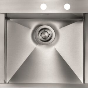 Ανοξείδωτος Νεροχύτης Κουζίνας Sanitec Focus Mix 57X50Cm 15222 Σατινέ