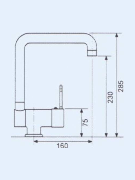 Sanitec Mix 2024S Mπαταρία Kουζίνας (Bρύση) Xρώμιο - Image 2