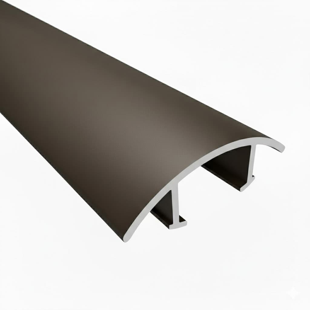 Οβάλ Προφίλ Αλουμινίου Ανοδιώμενο Μπρονζέ Καφέ Ματ(4m)