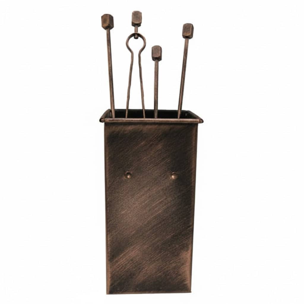 Σετ Εργαλείων Τζακιού Τετράγωνο Μικρό Τρούκς (069) Πατίνα Χαλκός