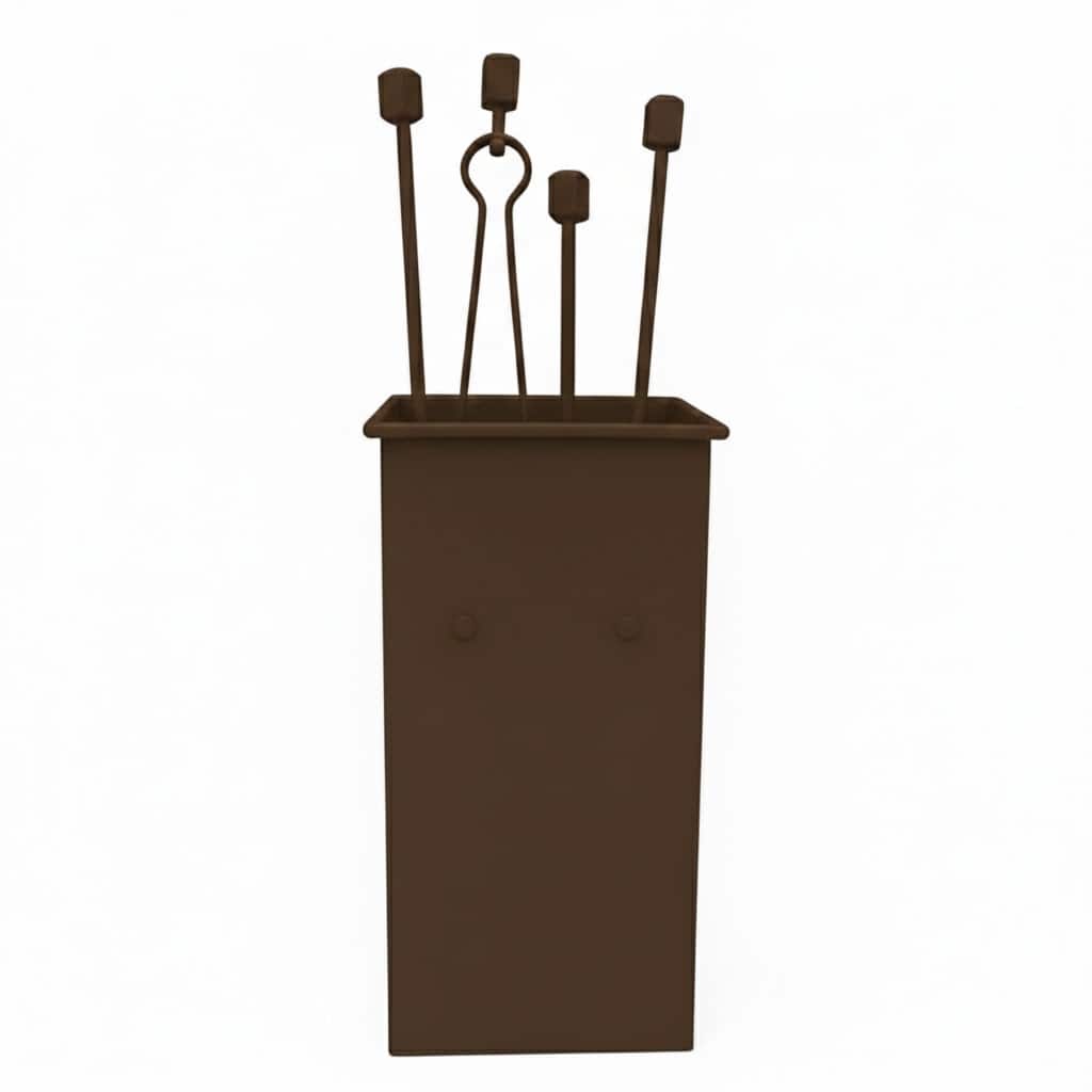 Σετ Εργαλείων Τζακιού Τετράγωνο Μικρό Τρούκς (069) Καφέ