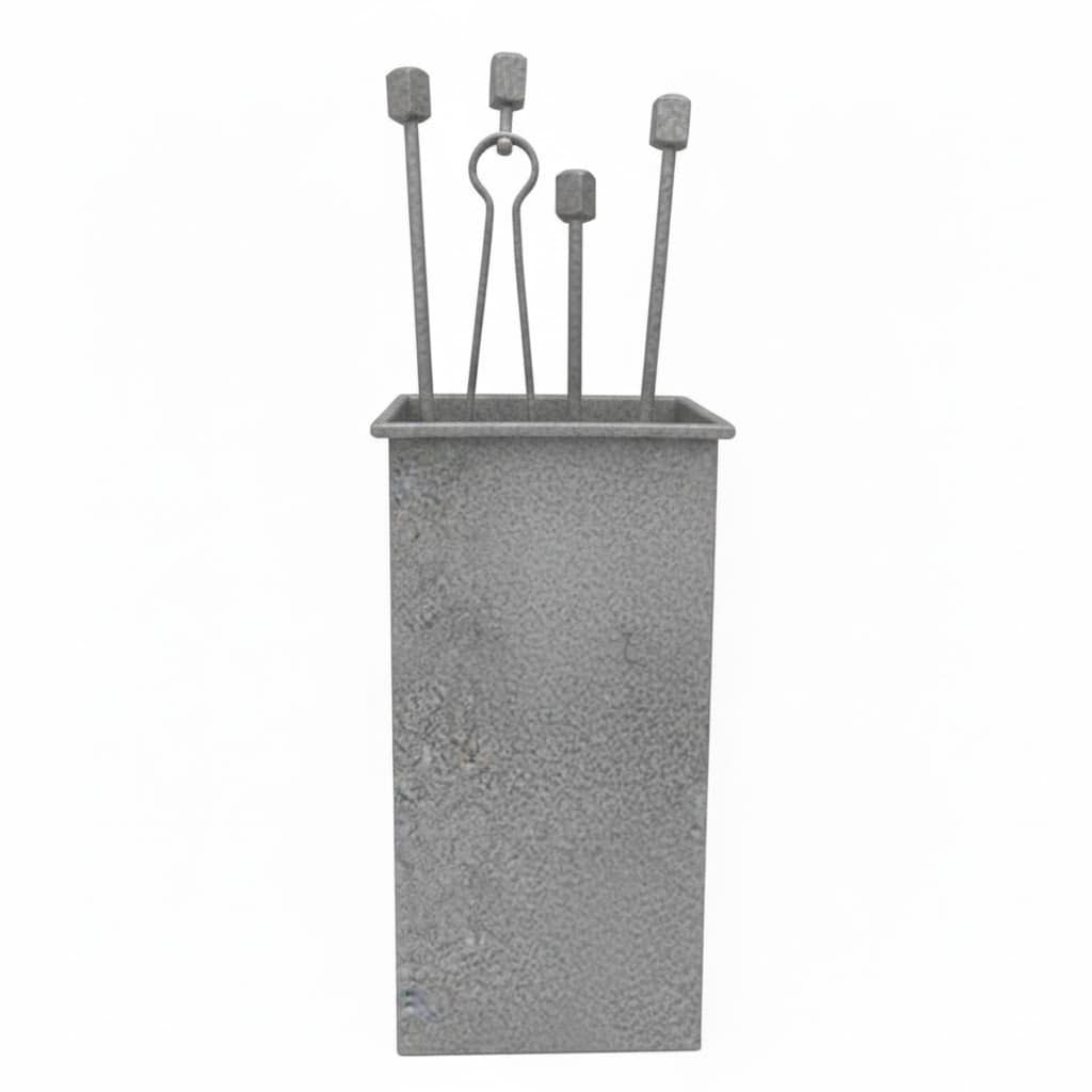 Σετ Εργαλείων Τζακιού Τετράγωνο Μικρό Τρούκς (069) Ασημί