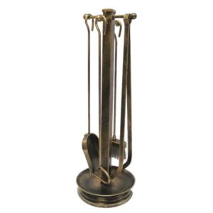 Σετ Εργαλείων Τζακιού Πιάτο (081) Πατίνα Χρυσό