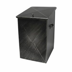 Κάδος - Ξυλοθήκη Απλός Μικρός Οικονομική Σειρά (101) Πατίνα Ασημί