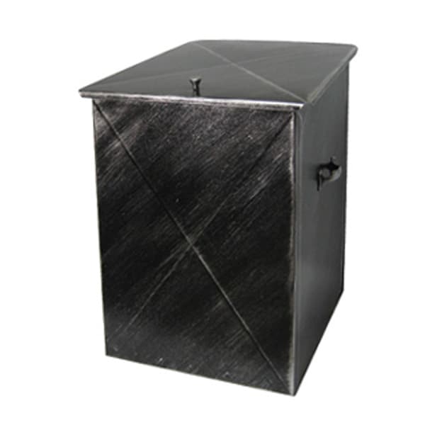 Κάδος - Ξυλοθήκη Απλός Μεσαίος Οικονομική Σειρά (102) Πατίνα Ασημί