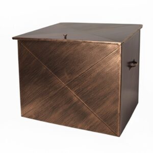 Κάδος - Ξυλοθήκη Απλός Μεγάλος Οικονομική Σειρά (103) Πατίνα Χαλκός