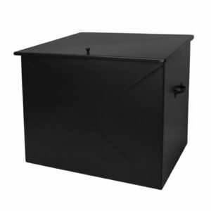 Κάδος - Ξυλοθήκη Απλός Μεγάλος Οικονομική Σειρά (103) Μαύρο