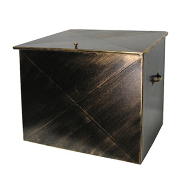 Κάδος - Ξυλοθήκη Απλός Μεγάλος Οικονομική Σειρά (103) Πατίνα Χρυσό