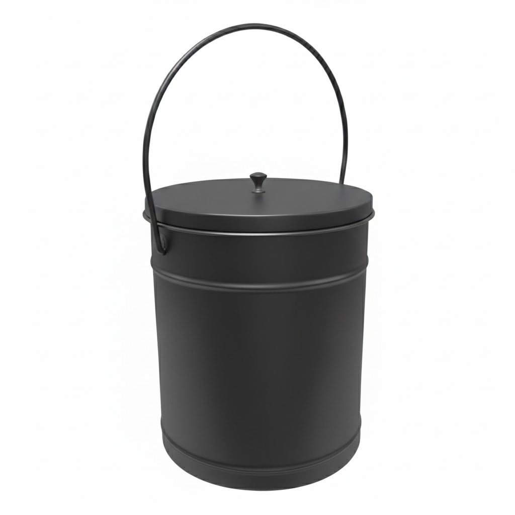 Κουβάς - Δοχείο Στάχτης Τζακιού (110) Σκουριά