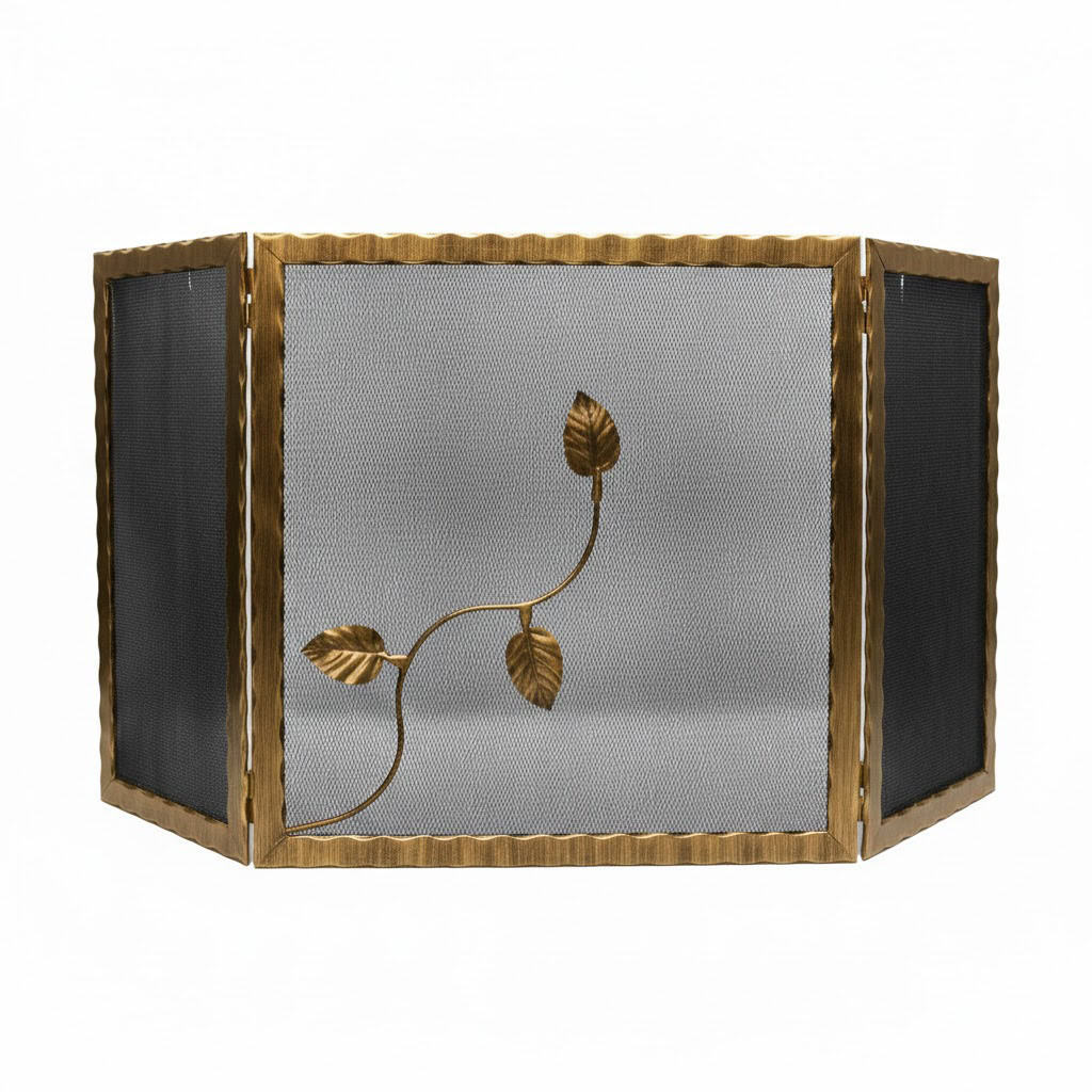 Σίτα Τζακιού Τρίφυλλη Λάμα Κυματιστή Σχέδιο Φύλλα (2500) Πατίνα Χρυσό