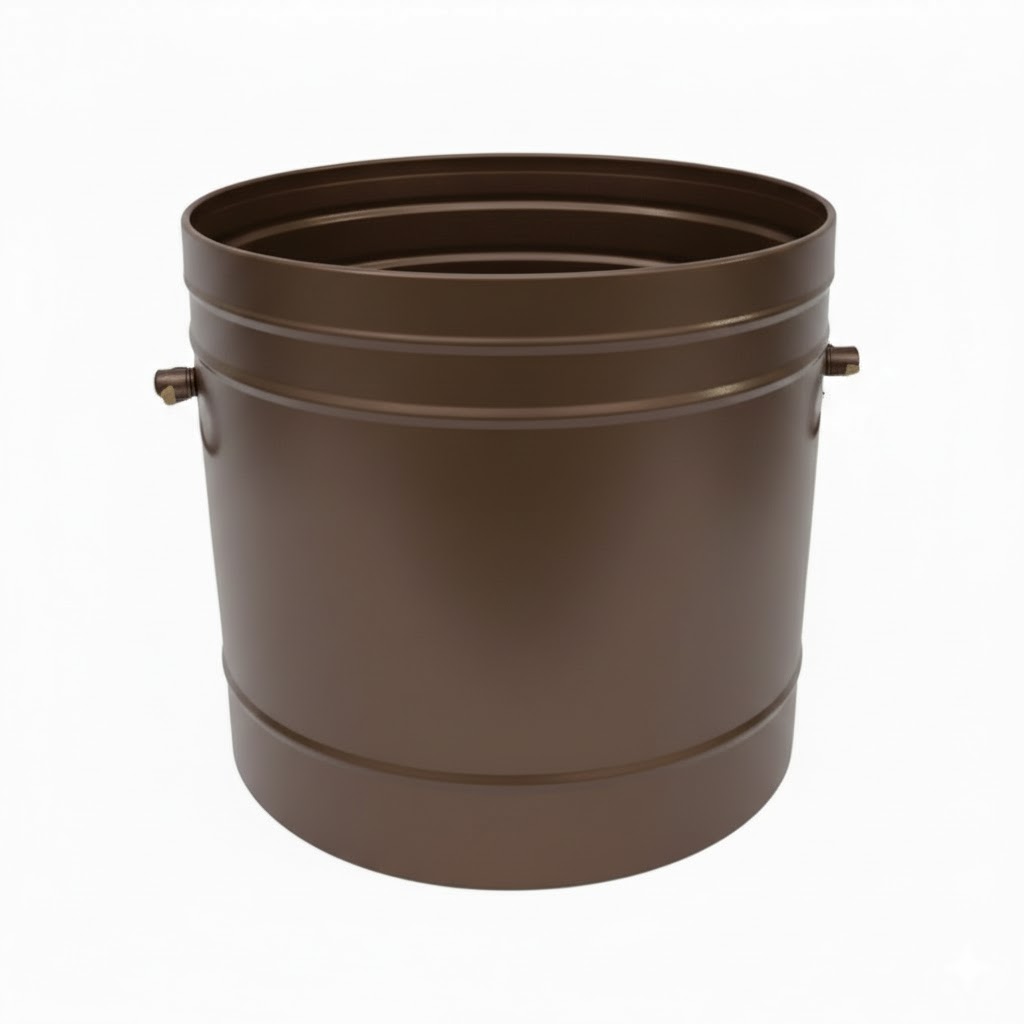 Κάδος - Ξυλοθήκη Βαρέλι Απλό (600) Καφέ