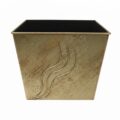 Κάδος - Ξυλοθήκη Σχέδιο Φλόγα Ανοιχτός (700) Εκρού Πατίνα Χρυσό