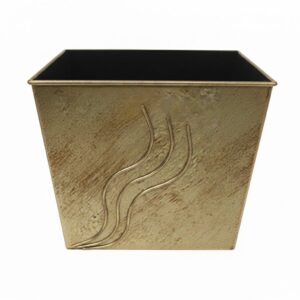 Κάδος - Ξυλοθήκη Σχέδιο Φλόγα Ανοιχτός (700) Εκρού Πατίνα Χρυσό