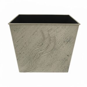 Κάδος - Ξυλοθήκη Σχέδιο Φλόγα Ανοιχτός (700) Εκρού Πατίνα Αημί