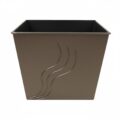 Κάδος - Ξυλοθήκη Σχέδιο Φλόγα Ανοιχτός (700) Καφέ