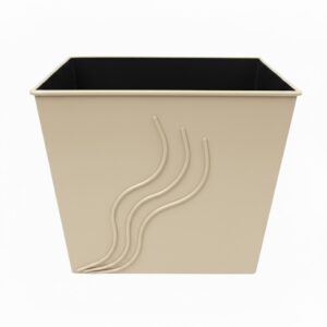 Κάδος - Ξυλοθήκη Σχέδιο Φλόγα Ανοιχτός (700) Εκρού