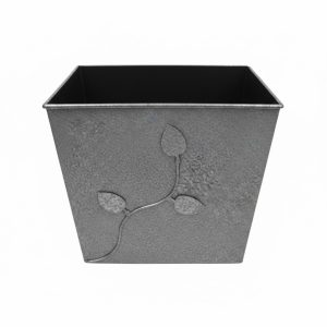 Κάδος - Ξυλοθήκη Σχέδιο Φύλλα (710) Ασημί