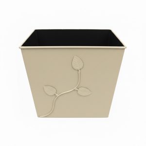 Κάδος - Ξυλοθήκη Σχέδιο Φύλλα (710) Εκρού