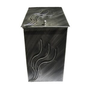 Κάδος - Ξυλοθήκη Μικρός Σχέδιο Φλόγα (750) Πατίνα Χρυσό