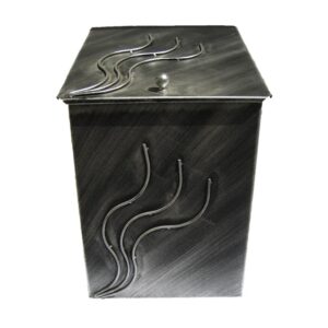 Κάδος - Ξυλοθήκη Μεσαίο Σχέδιο Φλόγα (751) Πατίνα Ασημί