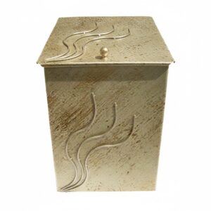 Κάδος - Ξυλοθήκη Μεσαίο Σχέδιο Φλόγα (751) Εκρου Πατίνα Χρυσό