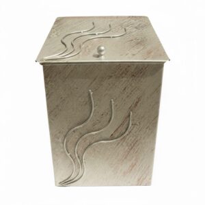 Κάδος - Ξυλοθήκη Μεσαίο Σχέδιο Φλόγα (751) Εκρου Πατίνα Χαλκός