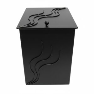 Κάδος - Ξυλοθήκη Μεσαίο Σχέδιο Φλόγα (751) Μαύρο