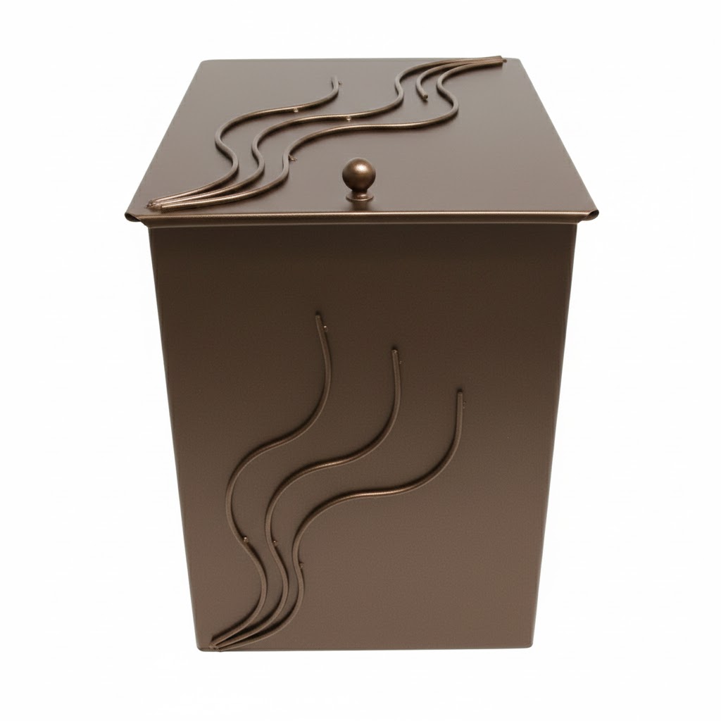 Κάδος - Ξυλοθήκη Μεσαίο Σχέδιο Φλόγα (751) Καφέ