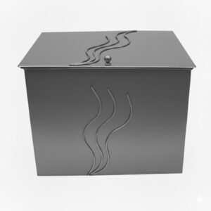 Καδος - Ξυλοθηκη Μεγαλος Σχεδιο Φλογα Housebird (752) Ασημί