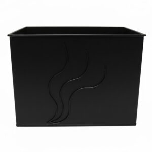 Καδος-Ξυλοθηκη Ορθογωνιος Σχεδιο Φλογα Housebird Μαύρο (753)