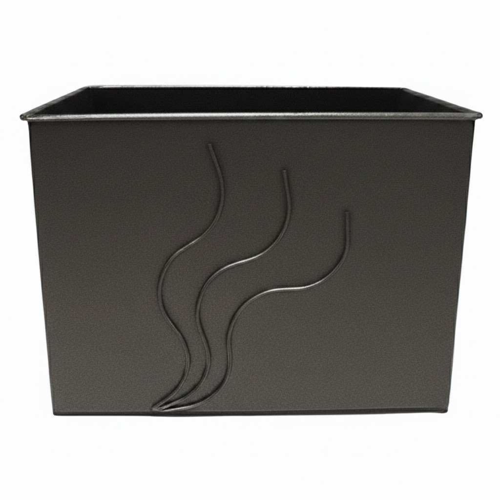 Καδος-Ξυλοθηκη Ορθογωνιος Σχεδιο Φλογα Housebird Σκουριά (753)