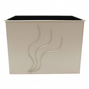 Καδος-Ξυλοθηκη Ορθογωνιος Σχεδιο Φλογα Housebird Εκρού (753)