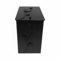 Κάδος - Ξυλοθήκη Μικρός Σχέδιο Φύλλα (760) Μαύρο
